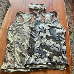 Kuiu Bundle of 2 ULTRA 145 Racerback Tanks and Headband - Women's Size L
